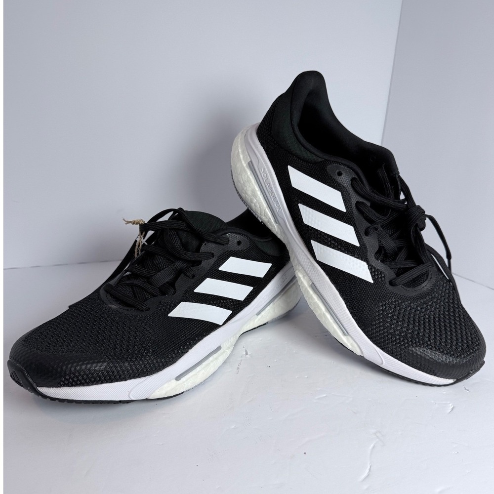 Adidas SolarGlide 5 M Running Shoes Mens Size 8 Black White Sneakers GX5493